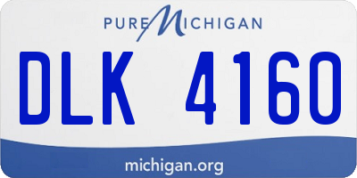 MI license plate DLK4160