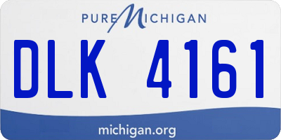 MI license plate DLK4161