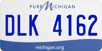 MI license plate DLK4162