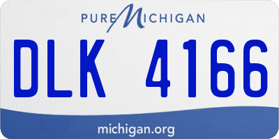 MI license plate DLK4166