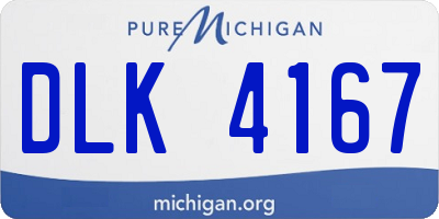 MI license plate DLK4167