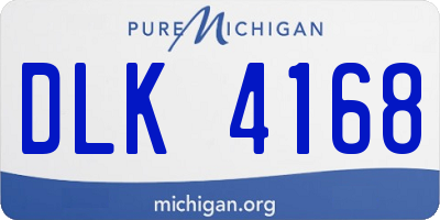 MI license plate DLK4168