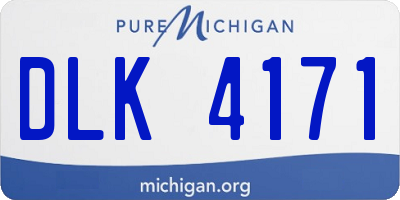 MI license plate DLK4171