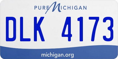 MI license plate DLK4173