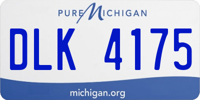 MI license plate DLK4175