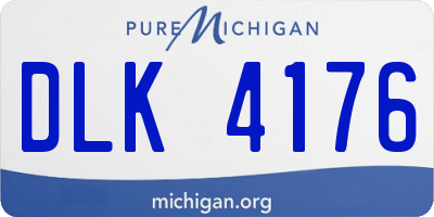 MI license plate DLK4176