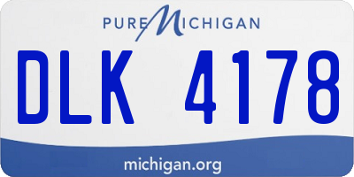 MI license plate DLK4178