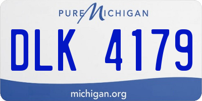 MI license plate DLK4179