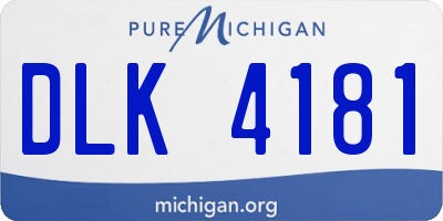 MI license plate DLK4181