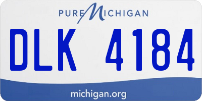 MI license plate DLK4184