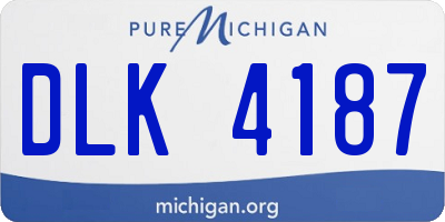 MI license plate DLK4187