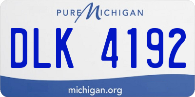 MI license plate DLK4192