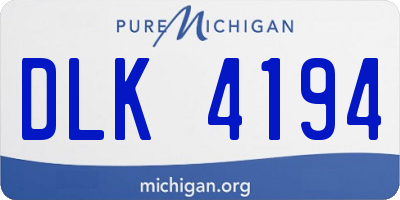 MI license plate DLK4194