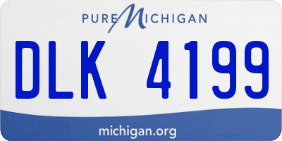 MI license plate DLK4199