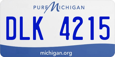 MI license plate DLK4215