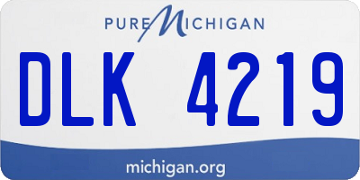 MI license plate DLK4219