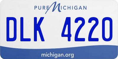 MI license plate DLK4220