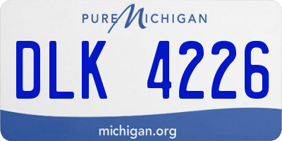 MI license plate DLK4226