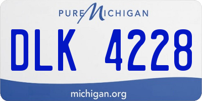 MI license plate DLK4228