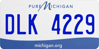 MI license plate DLK4229