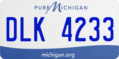 MI license plate DLK4233