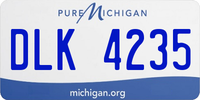 MI license plate DLK4235