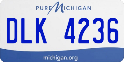 MI license plate DLK4236