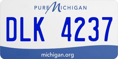 MI license plate DLK4237