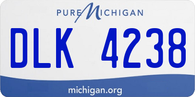 MI license plate DLK4238