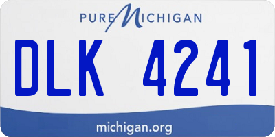 MI license plate DLK4241