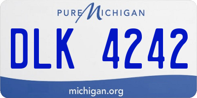 MI license plate DLK4242