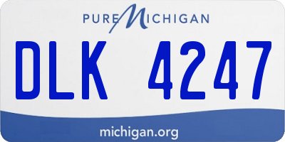 MI license plate DLK4247