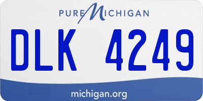 MI license plate DLK4249