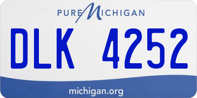 MI license plate DLK4252