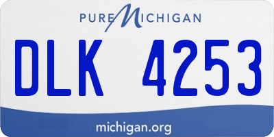 MI license plate DLK4253