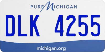 MI license plate DLK4255