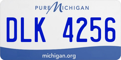 MI license plate DLK4256