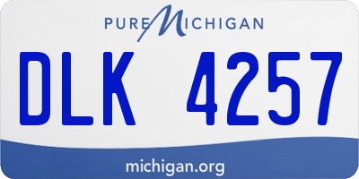 MI license plate DLK4257