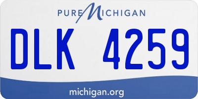 MI license plate DLK4259