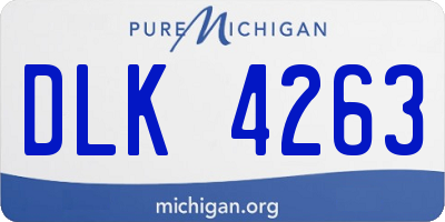 MI license plate DLK4263