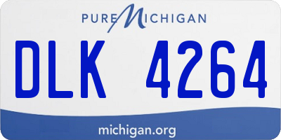 MI license plate DLK4264