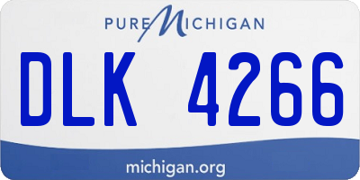 MI license plate DLK4266