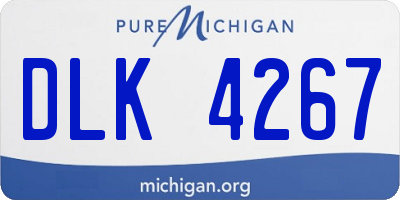 MI license plate DLK4267