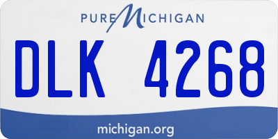 MI license plate DLK4268