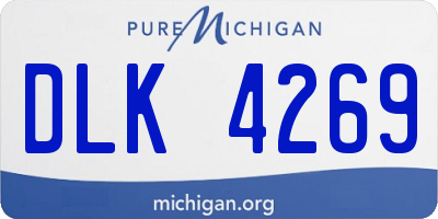 MI license plate DLK4269