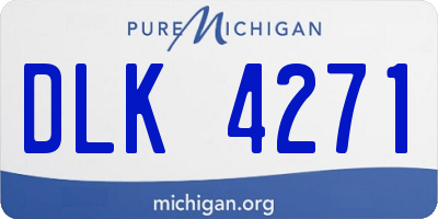 MI license plate DLK4271