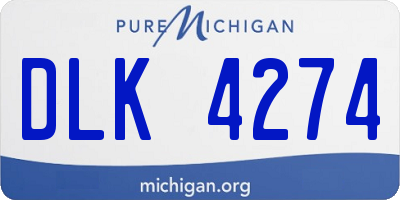 MI license plate DLK4274