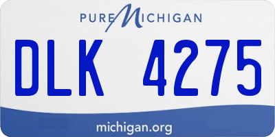 MI license plate DLK4275