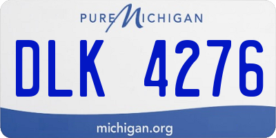 MI license plate DLK4276