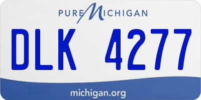 MI license plate DLK4277